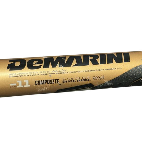 DeMarini CF5 CFL12 TR3 Composite 30/19 USSSA 2 1/4" Diameter Baseball Bat -11 - Picture 3 of 6